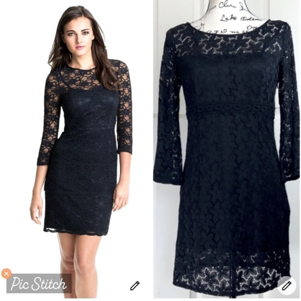 Laundry by Shelli Segal Black Floral Lace Dress – Timeless Elegance